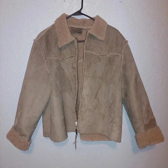Roughneck Jackets & Blazers - Roughneck Faux Suede Shearling Western Coat Size Large